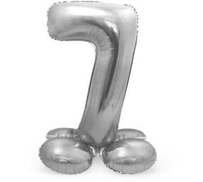 Godan Number Balloon 7 Standing Silver | 72cm