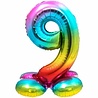 Folat Number Balloon 9 Standing Rainbow | 72 cm