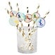 Boland Goldene Einhorn-Papierstrohhalme, 20 cm | 6 Stück