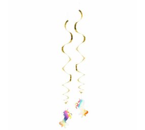 Boland Gold Unicorn Hanging Decoration 85cm | 2 pieces