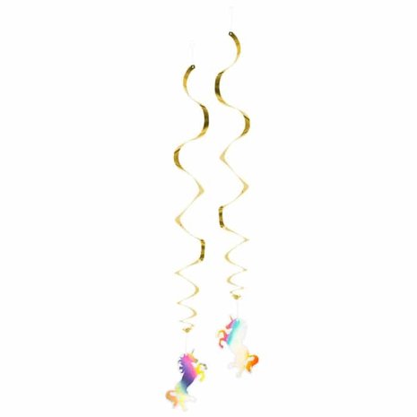 Boland Gold Unicorn Hanging Decoration 85cm | 2 pieces