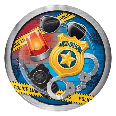 Creative Converting Politie feestje borden 23cm | 8 stuks Creative Converting Politie feestje borden 23cm | 8 stuks