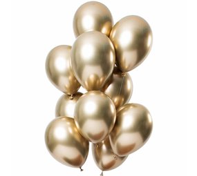 Folat Ballonnen set Gouden Chrome 30cm | 12 stuks Folat Ballonnen set Gouden Chrome 30cm | 12 stuks