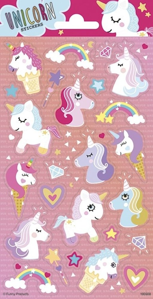 WeFiesta Autocollants Licorne 10x20cm | par planche
