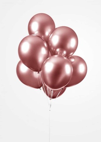Rose gold chrome balloons | 10 pieces