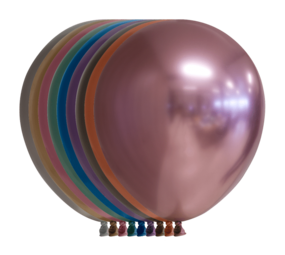 Assorted chrome balloons | 10 pieces