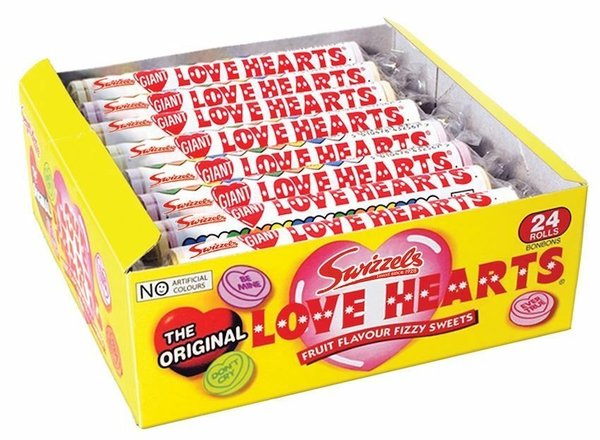 Rouleaux géants de bonbons en forme de cœurs | à l'unité Rouleaux géants de bonbons en forme de cœurs | à l'unité