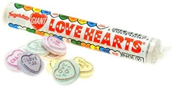 Candy Giant Rolls Love Hearts | per piece Candy Giant Rolls Love Hearts | per piece