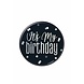 It's My Birthday Button Black Silver