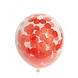 Red Confetti Balloons 30cm | 6 pieces