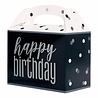 Unique Party Glitzernde Geschenkbox in Schwarz und Silber | 6 Stück