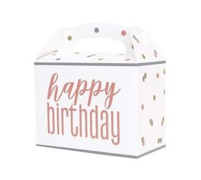 Unique Party Traktatie doosje Glitz Rose Goud | 6 stuks Unique Party Traktatie doosje Glitz Rose Goud | 6 stuks