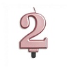 WeFiesta 2 Year Candle Rose Gold Metallic | 8cm WeFiesta 2 Year Candle Rose Gold Metallic | 8cm
