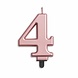 Globos Nordic Kaars 4 jaar Rose Goud Metallic | 8cm Globos Nordic Kaars 4 jaar Rose Goud Metallic | 8cm