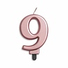 WeFiesta Bougie 9 ans Or rose métallisé | 8 cm WeFiesta Bougie 9 ans Or rose métallisé | 8 cm