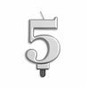WeFiesta 5th Anniversary Candle Silver Metallic | 8cm WeFiesta 5th Anniversary Candle Silver Metallic | 8cm