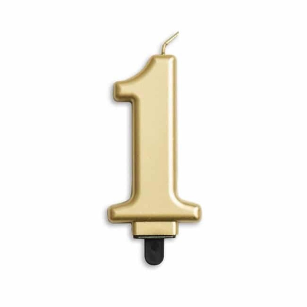 WeFiesta Kaars 1 jaar Goud Metallic | 8cm WeFiesta Kaars 1 jaar Goud Metallic | 8cm
