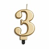 WeFiesta 3 Years Candle Gold Metallic | 8cm WeFiesta 3 Years Candle Gold Metallic | 8cm