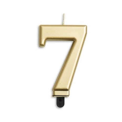 WeFiesta Candle 7 Years Gold Metallic | 8cm