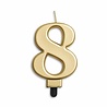 WeFiesta Kaars 8 jaar Goud Metallic | 8cm WeFiesta Kaars 8 jaar Goud Metallic | 8cm