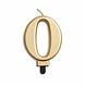 WeFiesta Candle 0 Years Gold Metallic | 8cm