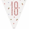 Unique Party Flag Garland 18 Years Rose Gold Glitz | 274cm