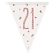 Unique Party Guirlande de fanions 21 ans Rose Gold Glitz | 274 cm