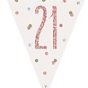 Unique Party Flaggengirlande „21 Jahre“ – Roségold-Glitzer | 274 cm Unique Party Flaggengirlande „21 Jahre“ – Roségold-Glitzer | 274 cm