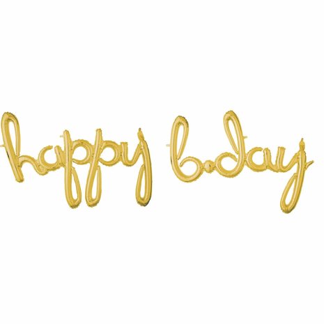 Anagram Happy B*day Tekstballon Goud 290cm | per stuk Anagram Happy B*day Tekstballon Goud 290cm | per stuk