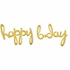 Anagram Happy B*day Text Balloon Gold 290cm | per piece