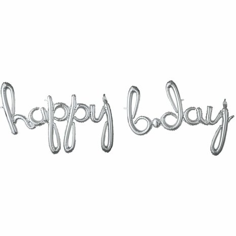Sprechblase „Alles Gute zum Geburtstag“ Silber | 290 cm