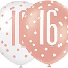 Unique Party Ballonnen 16 jaar Glitz Rose Goud | 6 stuks Unique Party Ballonnen 16 jaar Glitz Rose Goud | 6 stuks