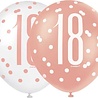 Unique Party Ballonnen 18 jaar Glitz Rose Goud | 6 stuks Unique Party Ballonnen 18 jaar Glitz Rose Goud | 6 stuks