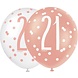 Unique Party Glitzernde Ballons zum 21. Geburtstag in Roségold | 6 Stück