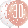 Unique Party Ballonnen 30 jaar Glitz Rose Goud | 6 stuks Unique Party Ballonnen 30 jaar Glitz Rose Goud | 6 stuks