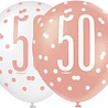 Unique Party Ballonnen 50 jaar Glitz Rose Goud | 6 stuks Unique Party Ballonnen 50 jaar Glitz Rose Goud | 6 stuks