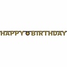 Guirlande de lettres « Joyeux anniversaire » dorée | 213 cm Guirlande de lettres « Joyeux anniversaire » dorée | 213 cm