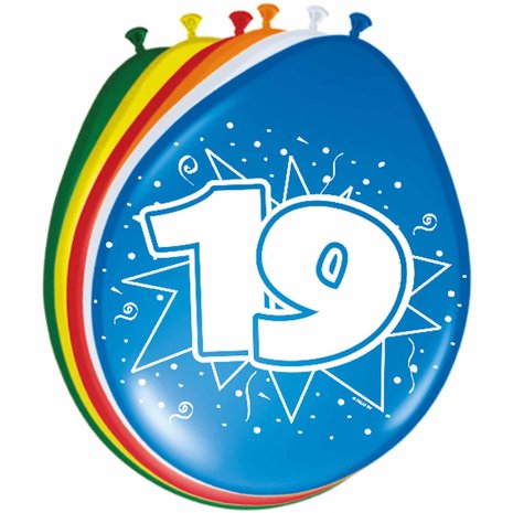 Folat Balloons 19 years | 8 pieces