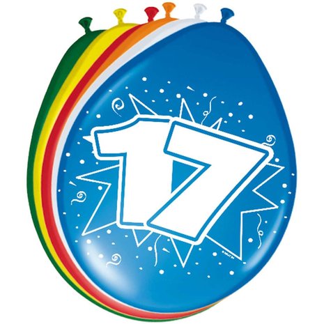 Folat Ballons 17 ans 30 cm | 8 pièces