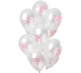 Ballonnen set Love is in the Air 30cm | 12 stuks Ballonnen set Love is in the Air 30cm | 12 stuks