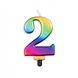 WeFiesta 2-year Rainbow Metallic Candle | 8cm