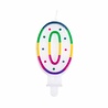 Boland 0 Jahre Kerze Regenbogenpunkt | 8 cm Boland 0 Jahre Kerze Regenbogenpunkt | 8 cm