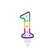 Boland 1 Year Candle Rainbow Dot | 8cm
