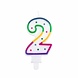 Boland 2 Year Candle Rainbow Dot | 8cm