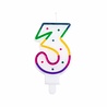 Boland Kaars 3 jaar Regenboog Stip | 8cm
