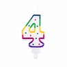 Boland Kaars 4 jaar Regenboog Stip | 8cm Boland Kaars 4 jaar Regenboog Stip | 8cm