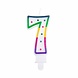 Boland Bougie 7 ans Rainbow Dot | 8 cm