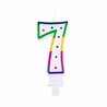 Boland Kaars 7 jaar Regenboog Stip | 8cm
