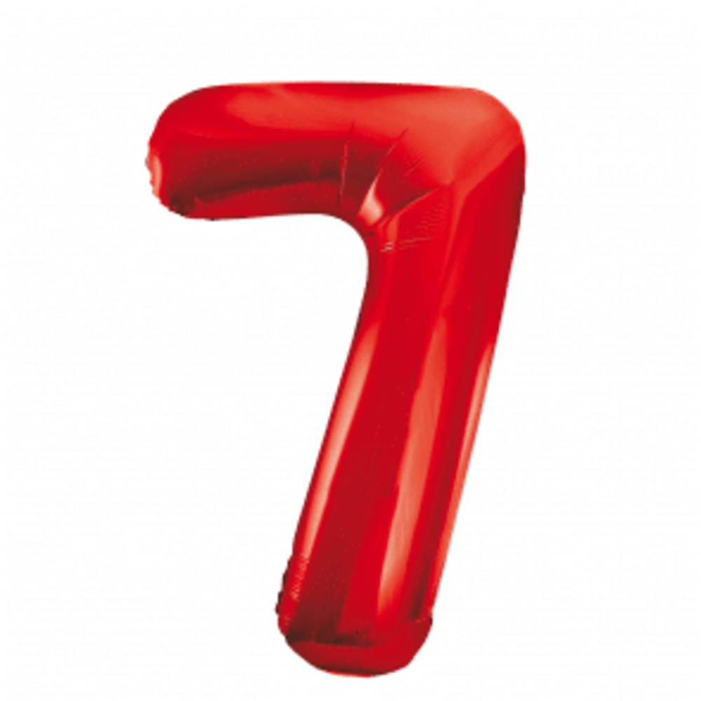 WeFiesta Roter Zahlenballon 7 | 86 cm