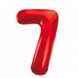WeFiesta Ballon chiffre rouge 7 | 86 cm